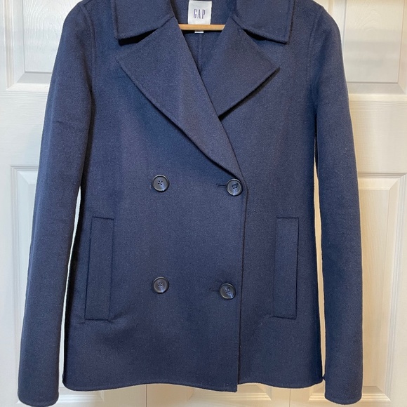 GAP Unlined Wool Blend Peacoat - Picture 1 of 5
